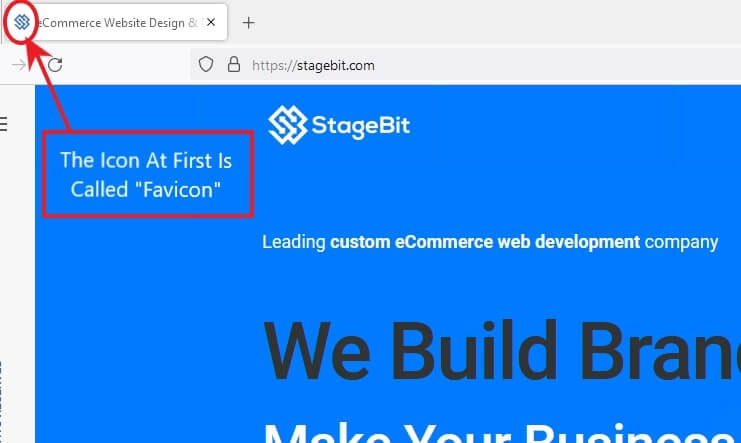 What is Favicon | Common WordPress Mistakes | Images shows where the favicon is used and how it appears on screen